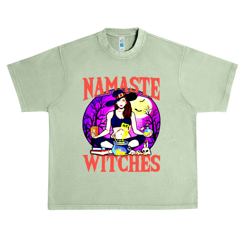 Namaste Witches Funny Pun Peacfeul Halloween Urban Heavy T-shirt | Artistshot