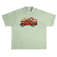 Christmas Truck With Farm Animals Urban Heavy T-shirt | Artistshot