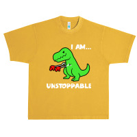 Dinosaur I Am Unstoppable Christmas Urban Heavy T-shirt | Artistshot