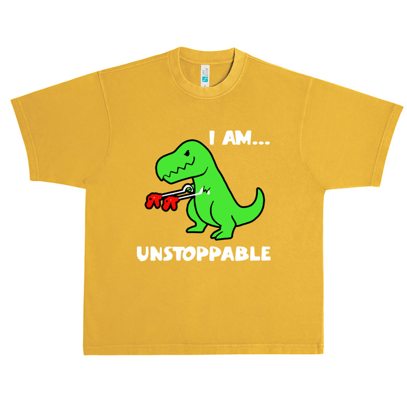 Dinosaur I Am Unstoppable Christmas Urban Heavy T-shirt | Artistshot