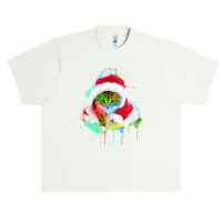 Merry Christmas Cat Urban Heavy T-shirt | Artistshot