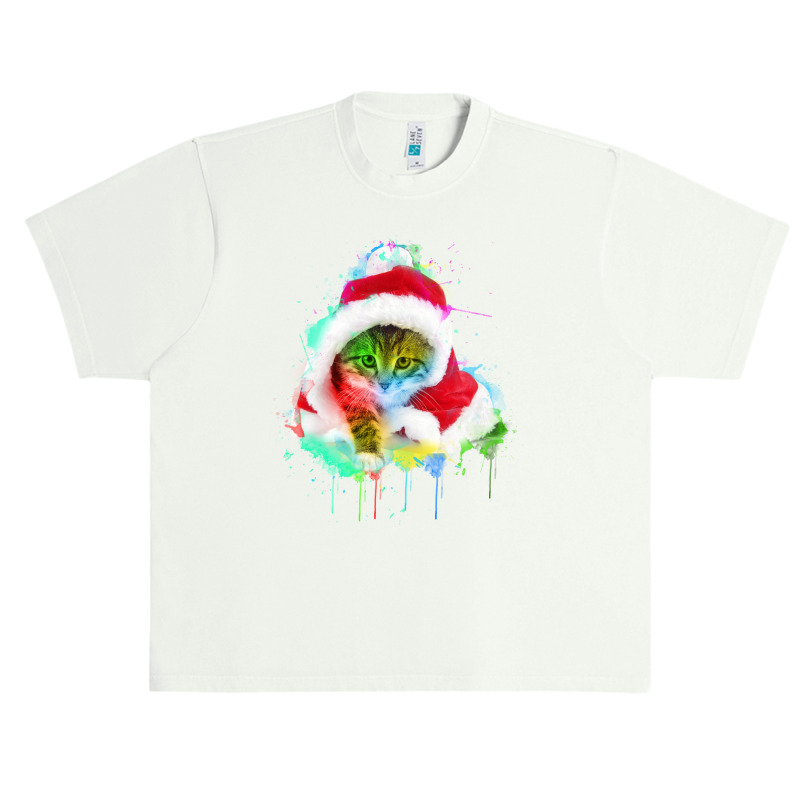 Merry Christmas Cat Urban Heavy T-shirt | Artistshot