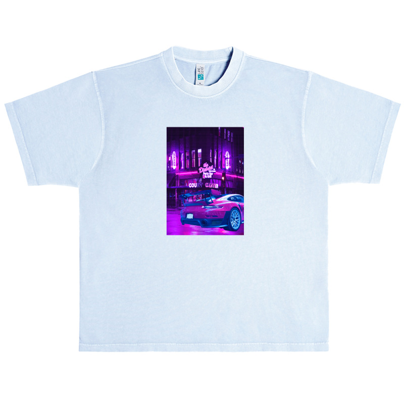 Car Retro Neon Synthwave Urban Heavy T-shirt by Jeff_Nugroho | Artistshot