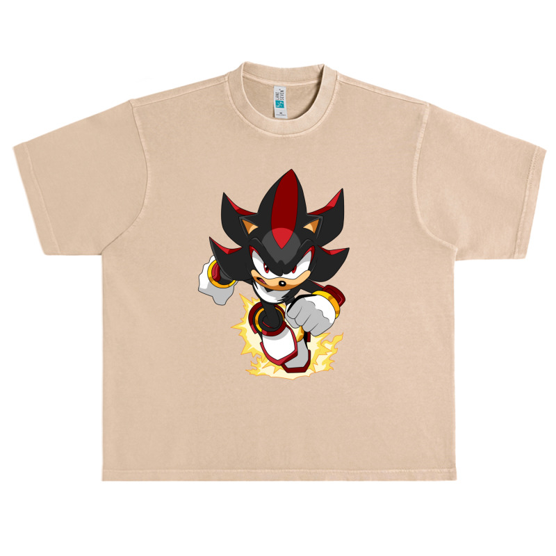 Black Super Hedgehog Running Forward Urban Heavy T-shirt | Artistshot