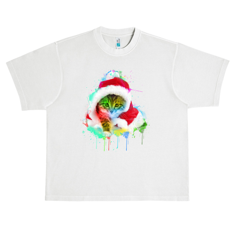 Merry Christmas Cat Urban Heavy T-shirt | Artistshot