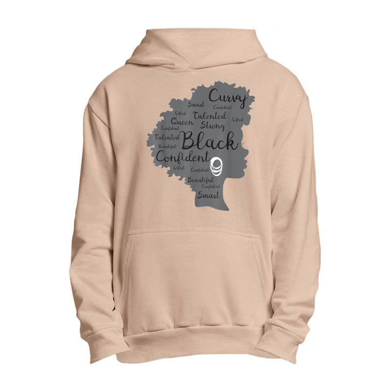 Strong Black Woman Afro Word Art Natural Hair Melanin Poppin T Shirt Urban Pullover Hoodie by time5803 | Artistshot