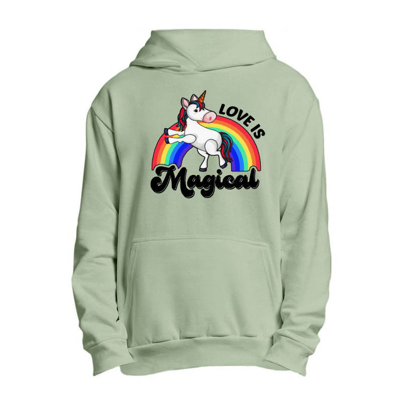 Love Is Magical Unicorn Urban Pullover Hoodie by jurdex Tees | Artistshot