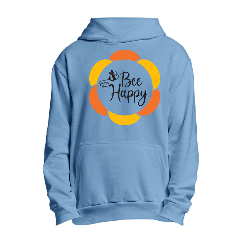 Bee Happy Urban Pullover Hoodie | Artistshot