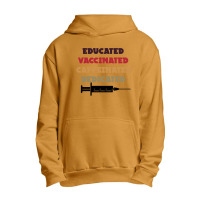 Educated Vaccinated Caffeinated Dedicated Urban Pullover Hoodie | Artistshot