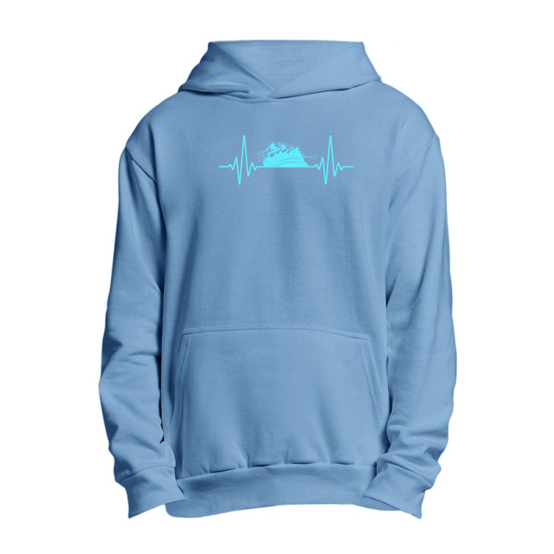 Rafting Heartbeat | Adventure Rafting Urban Pullover Hoodie | Artistshot