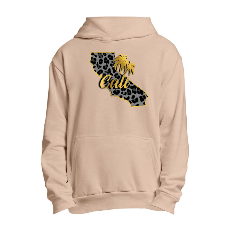 California Map Gold Urban Pullover Hoodie | Artistshot