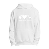 Peace Love Vaccinate Urban Pullover Hoodie | Artistshot