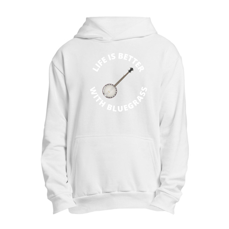 Banjo Bluegrass Music Traditional Musician Funny Gift Urban Pullover Hoodie by Tasteful Tees | Artistshot