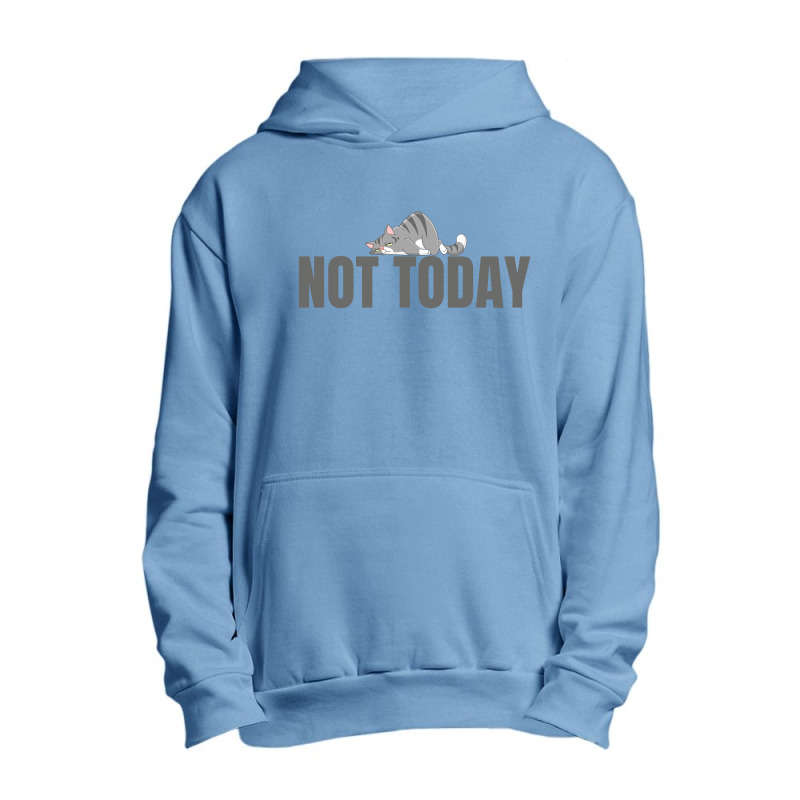 Nope Not Today Funny Lazy Cat Kitten Lover Urban Pullover Hoodie | Artistshot