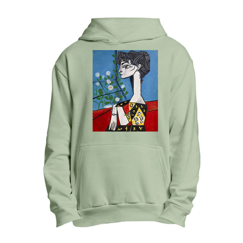 Picasso Jacqueline With Flowers Urban Pullover Hoodie by dedrikjoan | Artistshot