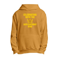 Celebrating With The 50th Birthday King Gold Text Urban Pullover Hoodie | Artistshot