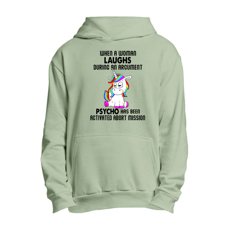 Funny Unicorn When A Woman Laughs During An Argument Urban Pullover Hoodie by ShopYes | Artistshot