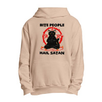 Hail Satan Funny Cat Yoga Urban Pullover Hoodie | Artistshot