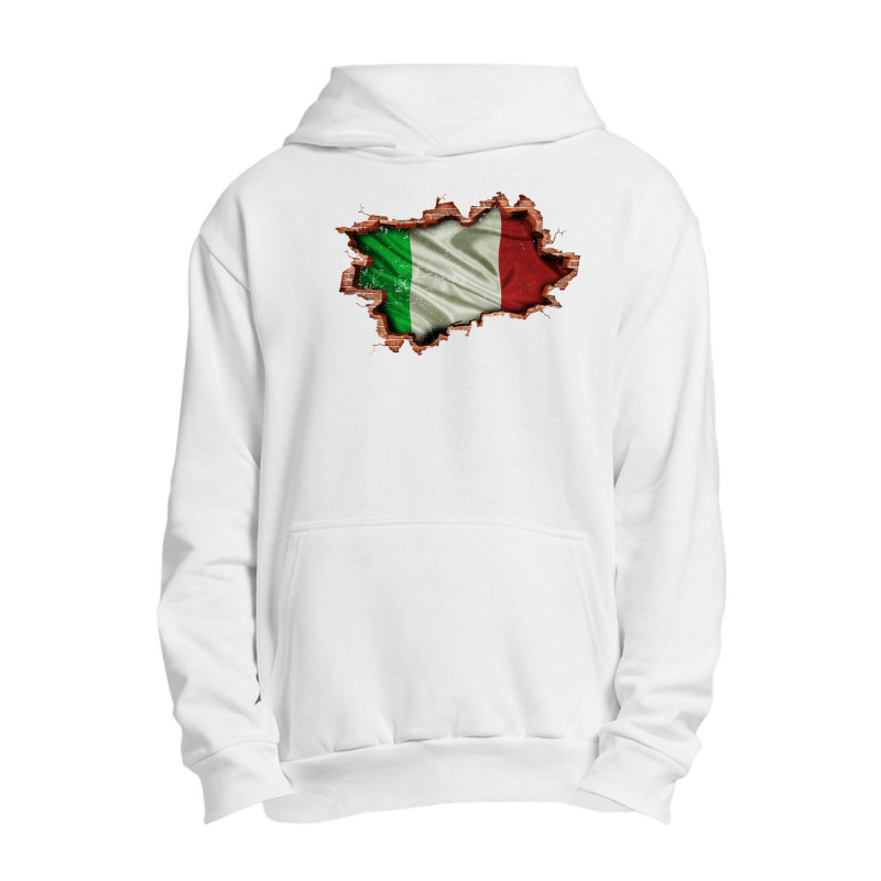 Italy Flag Inside Wall Urban Pullover Hoodie by autlu2024 | Artistshot