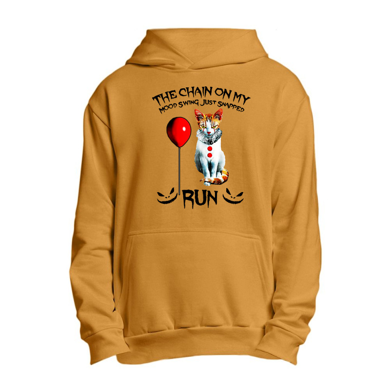 Funny Cat Chain On My Mood Swing Just Snapped Run Urban Pullover Hoodie | Artistshot