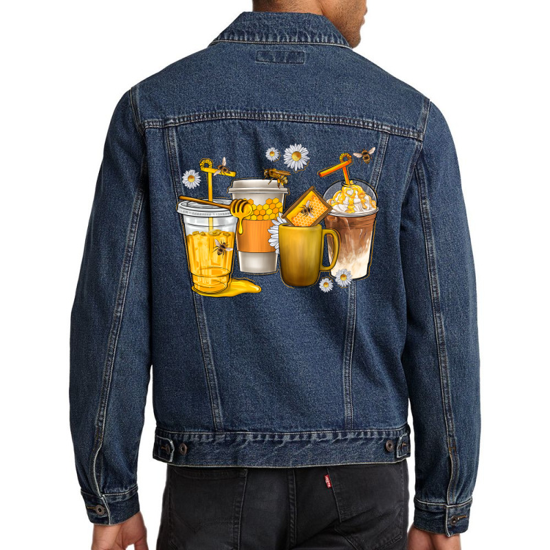 Coffee Cups Bumble Bee Men Denim Jacket | Artistshot