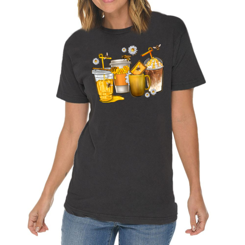 Coffee Cups Bumble Bee Vintage T-shirt | Artistshot