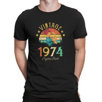 Womens Vintage 1974 Made In 1974 47th Birthday 47 Years Old V Neck T S T-shirt | Artistshot