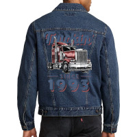 Truckin Since 1993 Trucker Big Rig Driver 29th Birthday T Shirt Men Denim Jacket | Artistshot