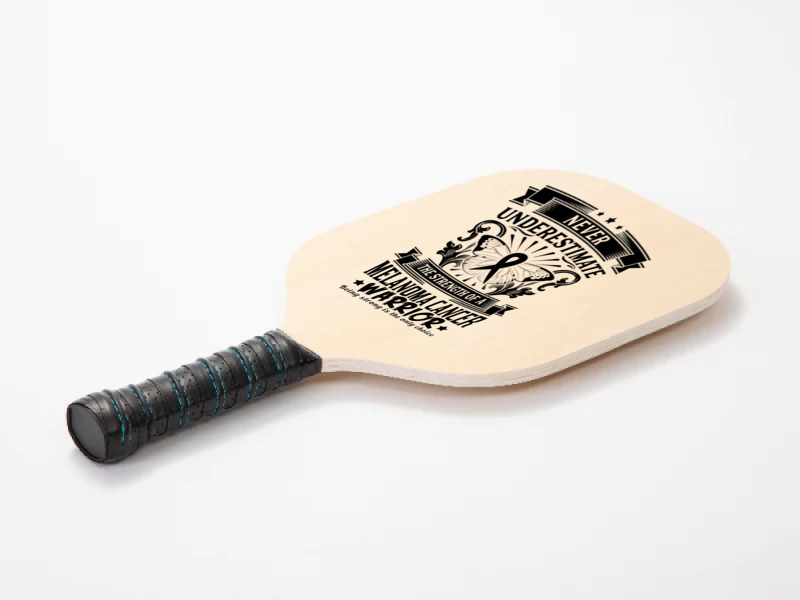 Never Underestimate The Strength Of A Melanoma Cancer Warrior Pickleball Paddle | Artistshot