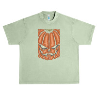 Scary Pumpkin Halloween Black Tee Urban Heavy T-shirt | Artistshot