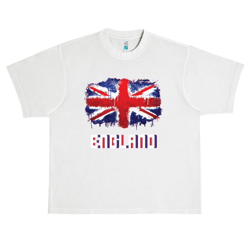 I Love England British English Union Jack Flag   Britain Urban Heavy T-shirt | Artistshot