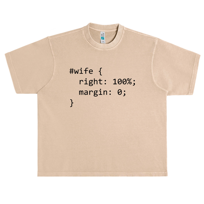 Funny Programming Wife Right Margin Urban Heavy T-shirt by ardylanda | Artistshot