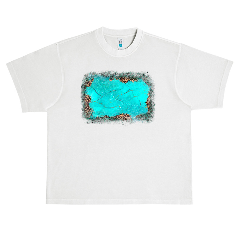 Gemstone Turquoise Leopard Background Urban Heavy T-shirt | Artistshot