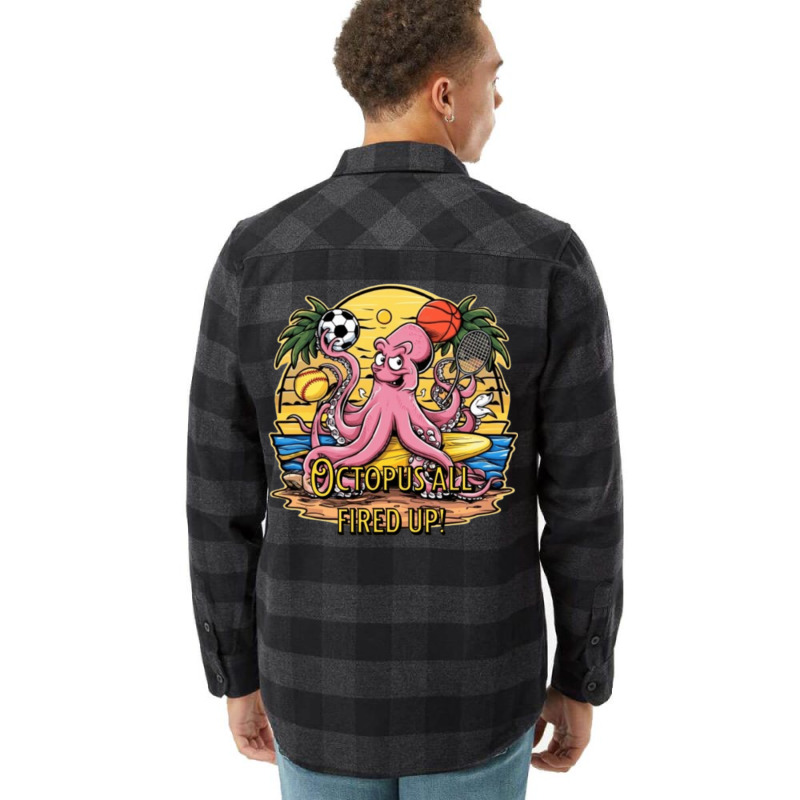 Octopus All Fired Up! Flannel Shirt | Artistshot