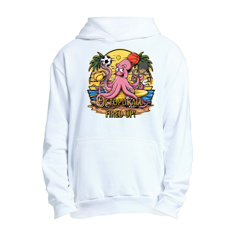 Octopus All Fired Up! Urban Pullover Hoodie | Artistshot