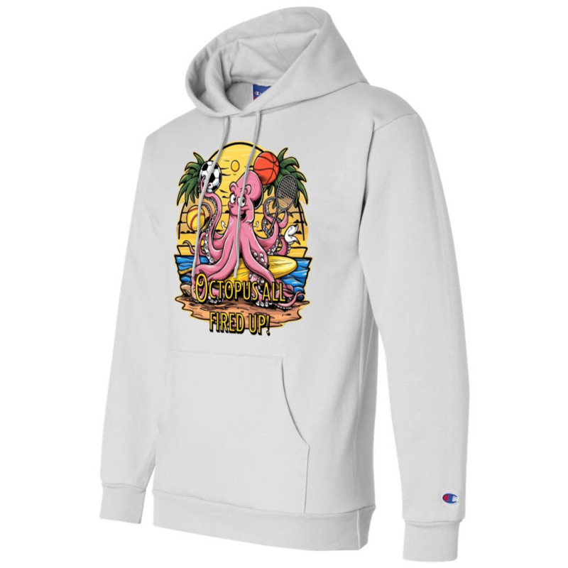 Octopus All Fired Up! Champion Hoodie | Artistshot