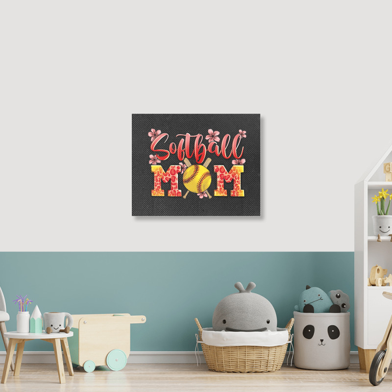 Softball Mom Landscape Canvas Print | Artistshot