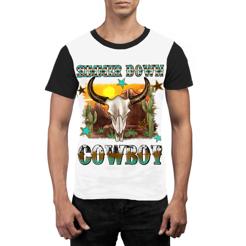 Simmer Down Cowboy Graphic T-shirt | Artistshot