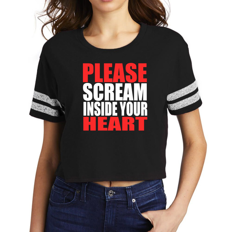 Please Scream Inside Your Heart Scorecard Crop Tee by FAICAL | Artistshot