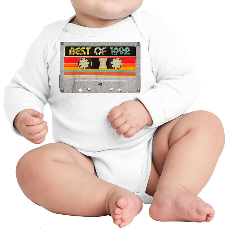 Best Of 1992 30th Birthday Gifts Cassette Tape Vintage T Shirt Long Sleeve Baby Bodysuit by phuongvu | Artistshot