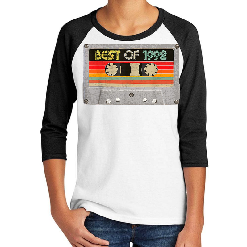 Best Of 1992 30th Birthday Gifts Cassette Tape Vintage T Shirt Youth 3/4 Sleeve by phuongvu | Artistshot