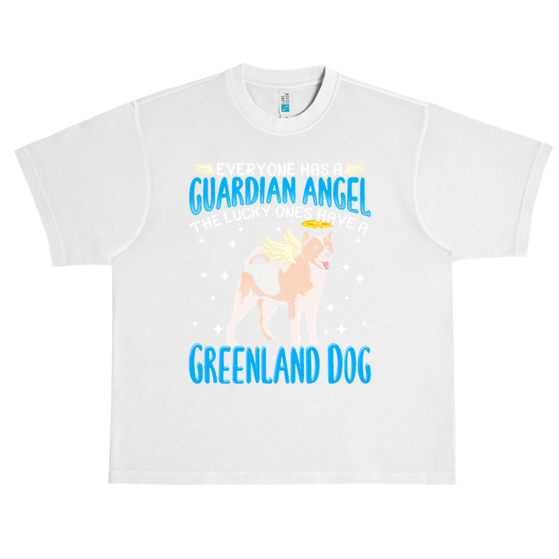 Greenland Dog T  Shirt Greenland Dog With Guardian Angel T  Shirt Urban Heavy T-shirt | Artistshot