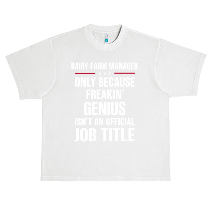 Gift For Freakin' Genius Dairy Farm Manager Urban Heavy T-shirt | Artistshot