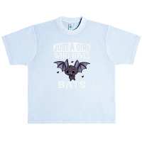 Just A Girl Who Loves Bats Cute Bat Costume   Bat Urban Heavy T-shirt | Artistshot