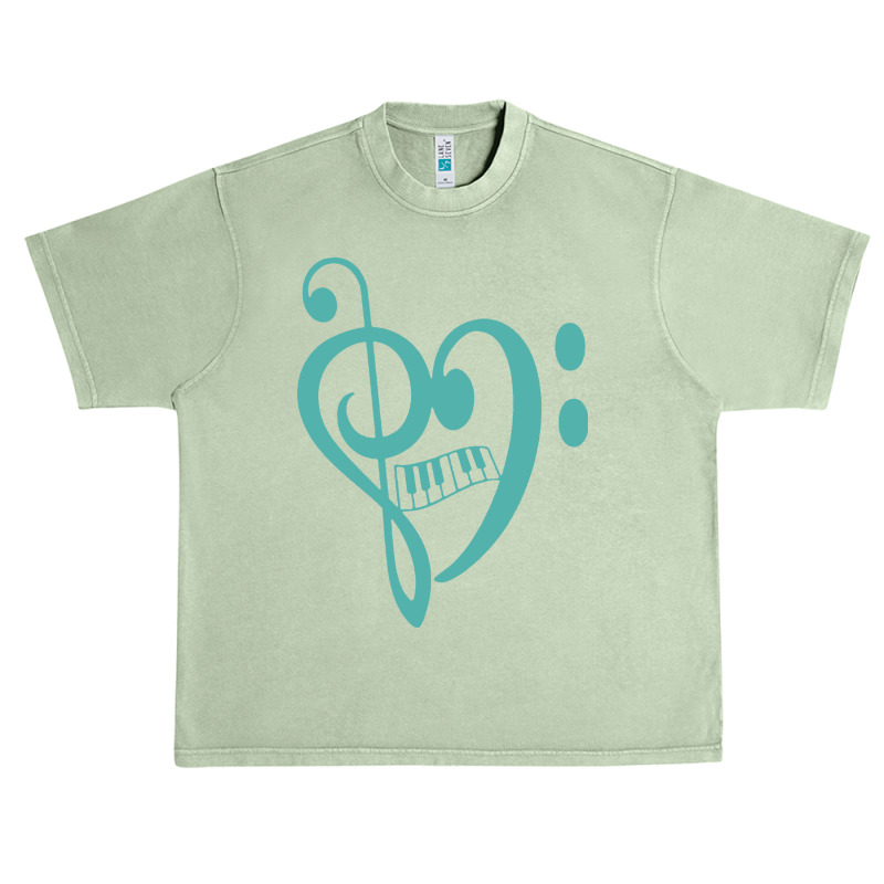 Music Heart Note Piano Musician Pianist Urban Heavy T-shirt | Artistshot