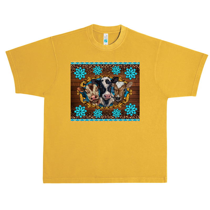 Western Baby Cow Turquoise Gemstones  Leopards Urban Heavy T-shirt | Artistshot