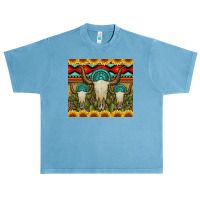 Bull Skulls Gemstones And Cactus With Leopard And Aztec Urban Heavy T-shirt | Artistshot