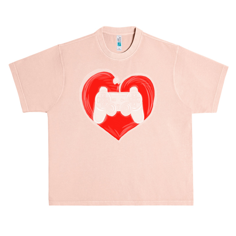 Gaming Apparel T  Shirt Heart Controller Gaming Lovers Awesome For Gam Urban Heavy T-shirt | Artistshot