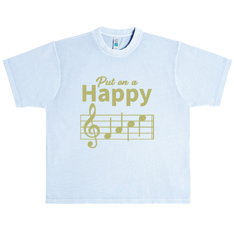 Musician Music Gift, Happy Face Musical Notes, Funny Music Urban Heavy T-shirt | Artistshot