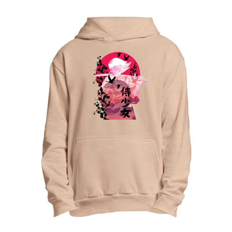 Samurai Woman Anime Urban Pullover Hoodie | Artistshot